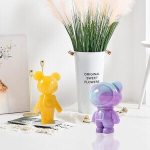 2Pcs Space Bear Mold - Resin Chocolate Candy Candle Mould